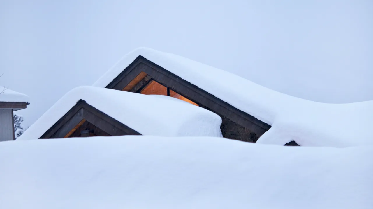 heavy snow on roof