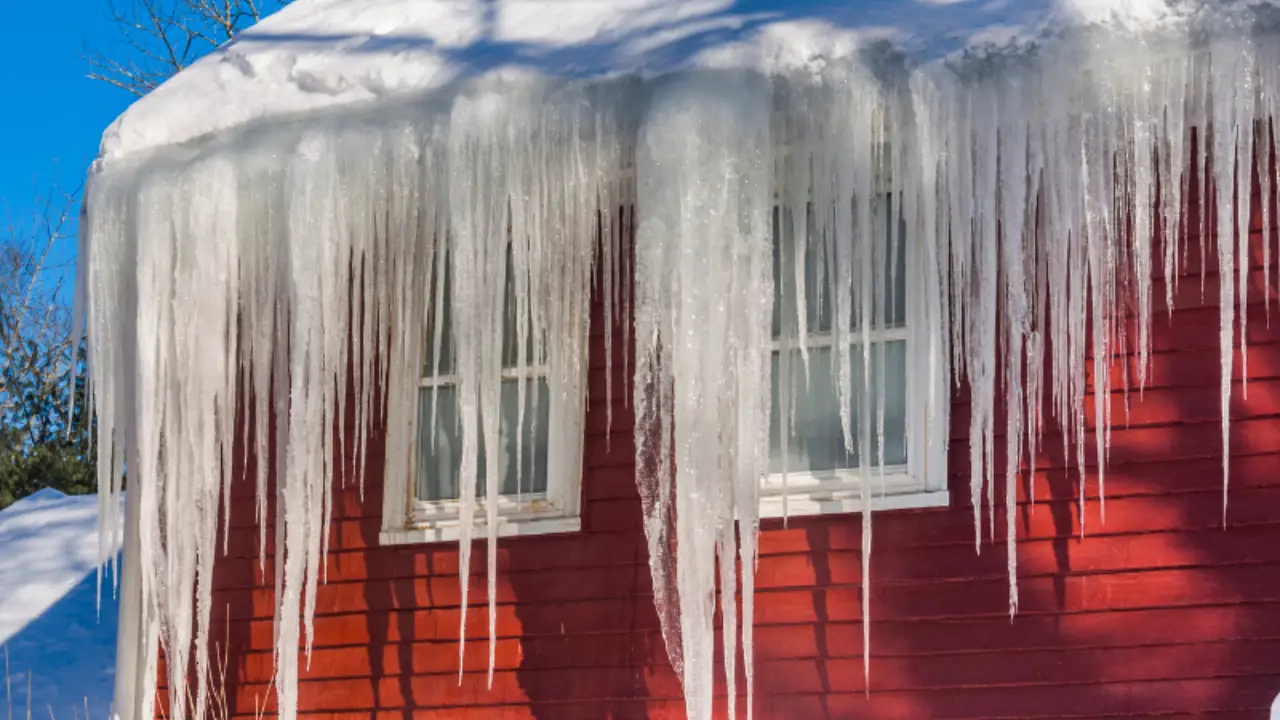 ice dams on a roof in colorado